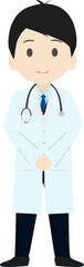 シンプルな医師、医者のイラスト