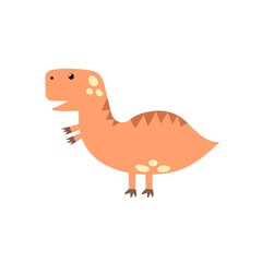 Cute tyrannosaurus rex in cartoon style isolated element. Funny dinosaur t rex © juliyas