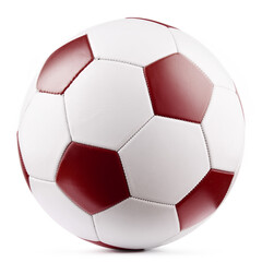 Fototapeta premium Leather soccer ball isolated on white background