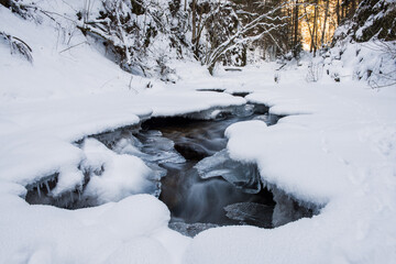 Winter Landscape with Frozen River