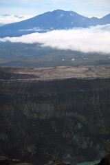 Kamchatka. Gorely Volcano (Burnt Volcano). Wall of the volcano crater. Archive photo, 2008