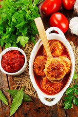 Meatballs with rice