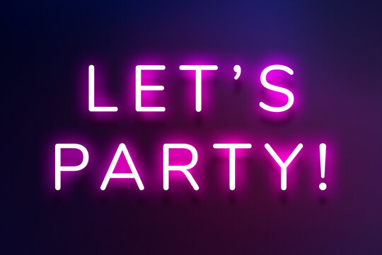 Lets Party Banner Cut Out Letters Stock Photo 1394883116