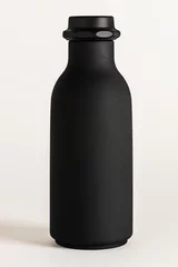 Foto op Aluminium Black water bottle mockup on an off white background © Rawpixel.com