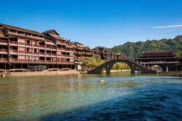 Obraz premium Beautiful scenery of Fenghuang ancient town