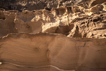 Gran Canaria, amazing sand stone erosion figures in ravines on Punta de las Arenas cape on the western part of the island, also called Playa de Artenara

b