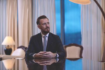 corporate business man portrait at luxury office