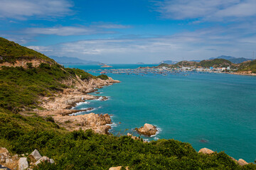 Fototapeta na wymiar Vietnam ocean road from Phan Rang to Cam Ranh
