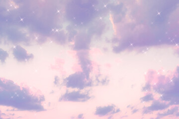 Sparkle cloud pastel purple background image