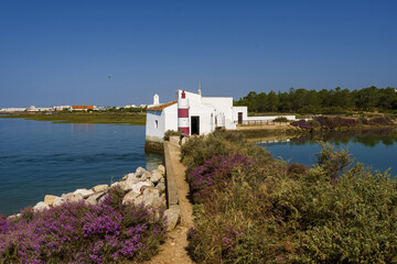 Park Ria Formosa, tide mill in Olhao, Algarve, Portugal
