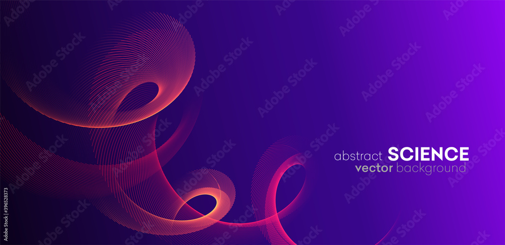 Aufkleber Abstract digital wave particles background. Big data visualization concept. Vector Illsutration.