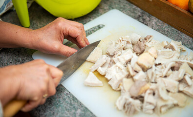 close up of preparation of tripes a la mode de Caen