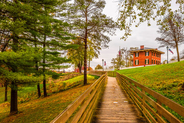 Obraz premium Historical District view in Galena Town of Illinois State