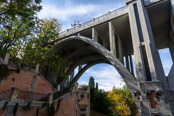 Segovia Viaduct of Madrid. The structure had always been a place that many people chose to commit suicide