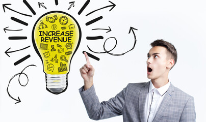 Increase revenue concept. Business, Technology, Internet and network concept.