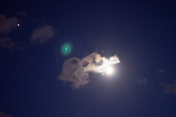 Obraz na płótnie Canvas Night sky and moon