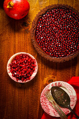Chocolate pomegranate tart