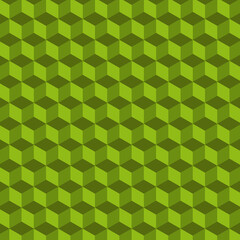 Fototapeta na wymiar Geometric cube Pattern. Green Background.