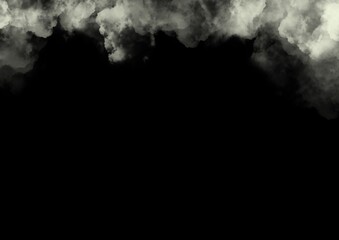 smoke on black background, clouds on black background, smoke frame 