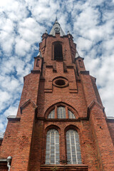 Obraz premium Vidzy, Kostel Rozhdestva Devy Marii. Belarus. Catholic cathedral. Church of the Nativity of the Virgin Mary in Vitebsk Region