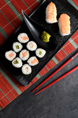 Fresh and delicious maki and nigiri sushi