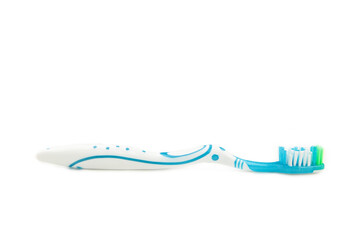 Blue toothbrush isolated on a white background