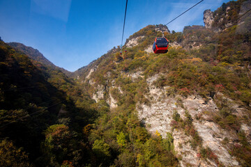 Street view local visitor and tourist Wudang shan Mountains.