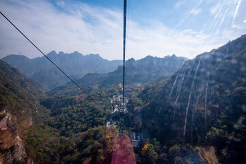 Amazing autumn landscape at Wudang Mountain.