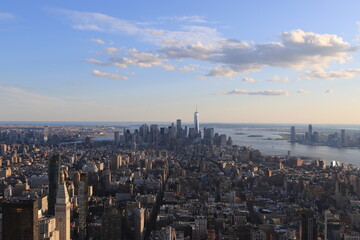 sunset over the city