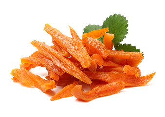 dried sweet potato on white background
