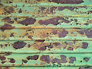 Green rust metal grunge background corrosion paint peeling