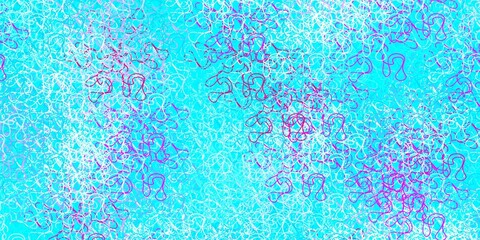 Light blue, red vector background with bent lines.