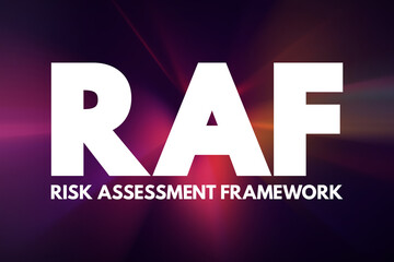 RAF - Risk Assessment Framework acronym, business concept background
