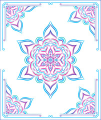 elements_of_luxury_vector_background with colorful creative mandala art for use mandala wedding invitation background card, Frame, Floral, Corner frame.