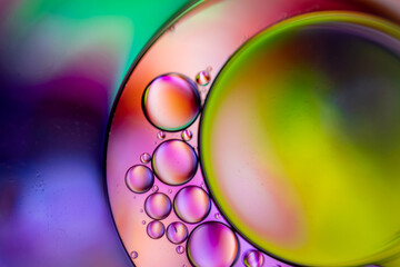 Multicolored abstract background with bubbles