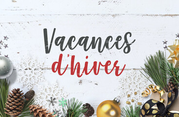 vacances d'hiver table décorée