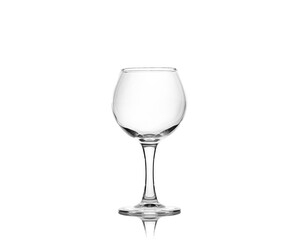 Empty wine glass isolated on white background