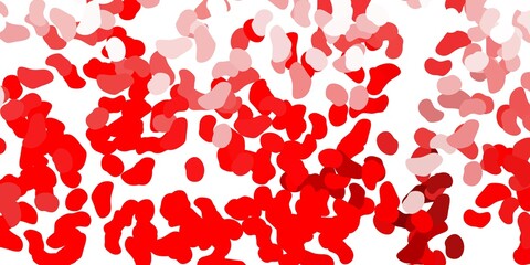 Light red vector pattern with abstract shapes.