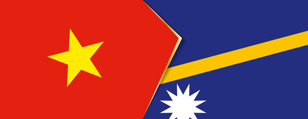 Vietnam and Nauru flags, two vector flags.