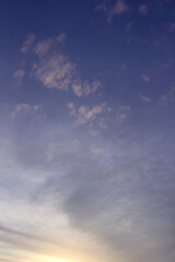 Fototapeta na wymiar evening vanilla sky background