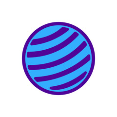 planet neptune. Lineal color. Space science astronomy icon symbol. Vector Illustration.