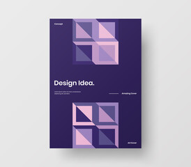 Abstract corporate identity report cover. Geometric vector business presentation design layout. Amazing company illustration brochure template.