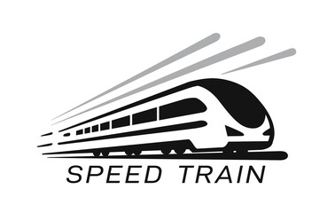 modern high speed train emblem
