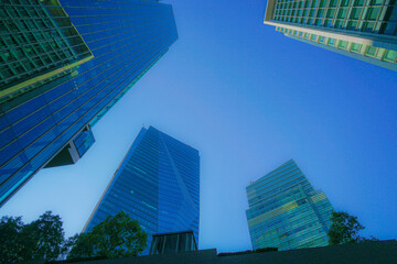 Fototapeta na wymiar 六本木一丁目の高層ビル群イメージ