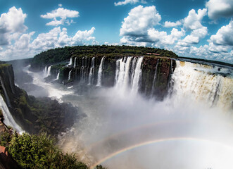 Fototapeta premium falls rainbow iguazu falls 