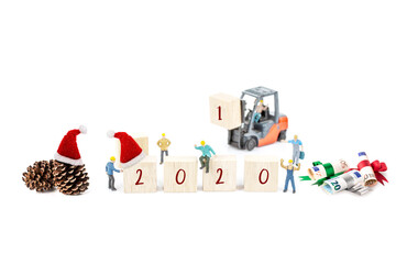 object Christmas decoration design isolated on white background.