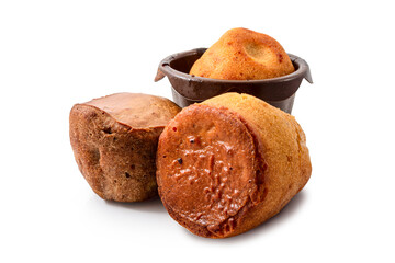 group of some fresh muffins close up