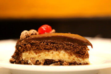 Pasta in Italian restaurant. 
Spaghetti with background