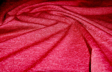 Fototapeta na wymiar close up of texture pattern red cloth or fabric 