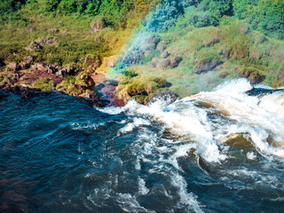 waterfall in the mountains